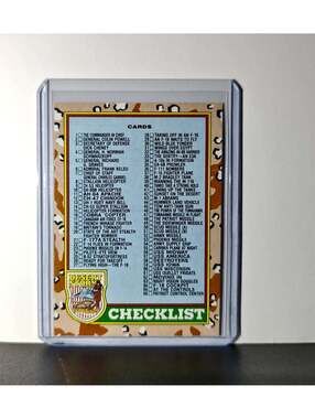Checklist: 1–88 1991 Topps Desert Storm #88 Card